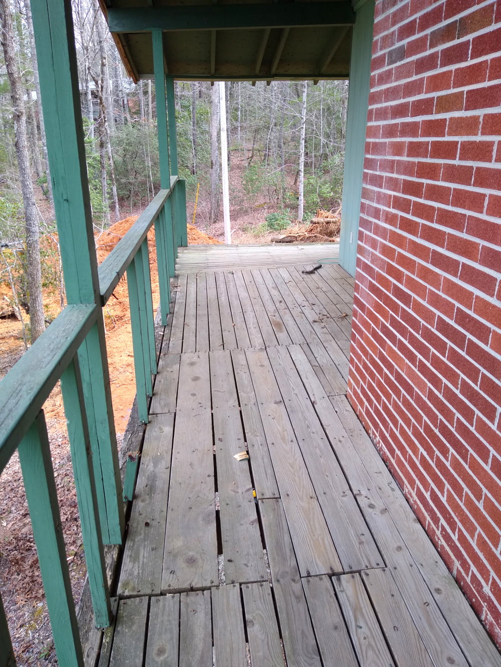 Back deck cleared and ready for demo