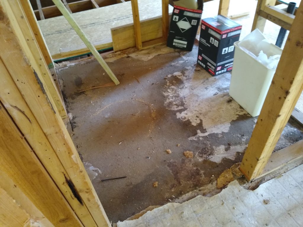 Laundry floor before demolition